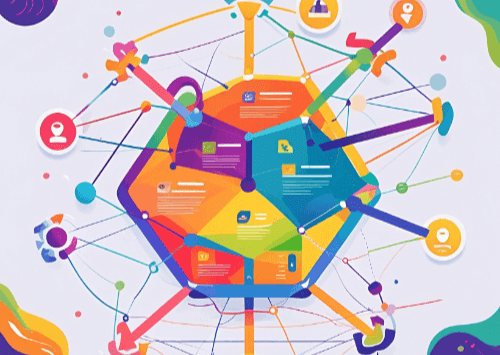 Connexion d'un site internet avec des liens externes pour montrer la définition du backlinks.